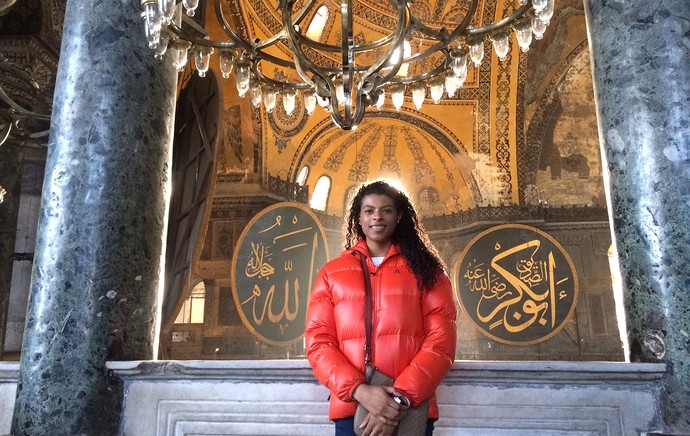 Fernanda Garay vôlei viagem Hagia Sophia mesquita (Foto: Arquivo Pessoal)