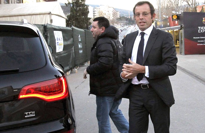 Sandro Rosell presidente do Barcelona reunião (Foto: EFE)