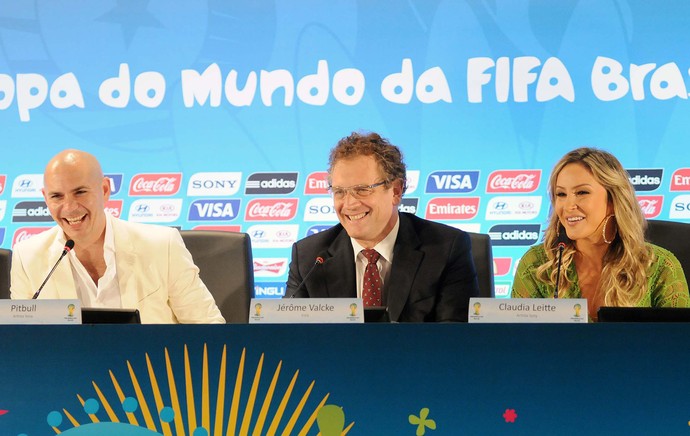 jerome valcke claudia leite fifa coletiva maracanã (Foto: Alexandre Durão)