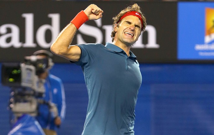 Federer tênis contra Andy Murray Aberto da Austrália (Foto: Getty Images)