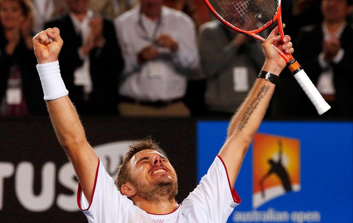 Tênis Austálian Open Stanislas Wawrinka Comemoração (Foto: Reuters)