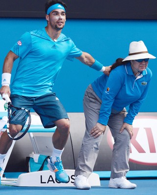 fognini empurra juiz aberto australia tenis (Foto: AFP)