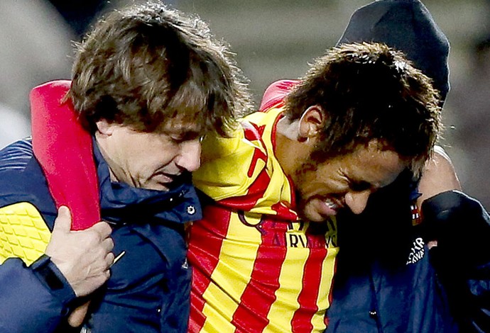 Neymar machucado jogo Barcelona e Getafe (Foto: EFE)