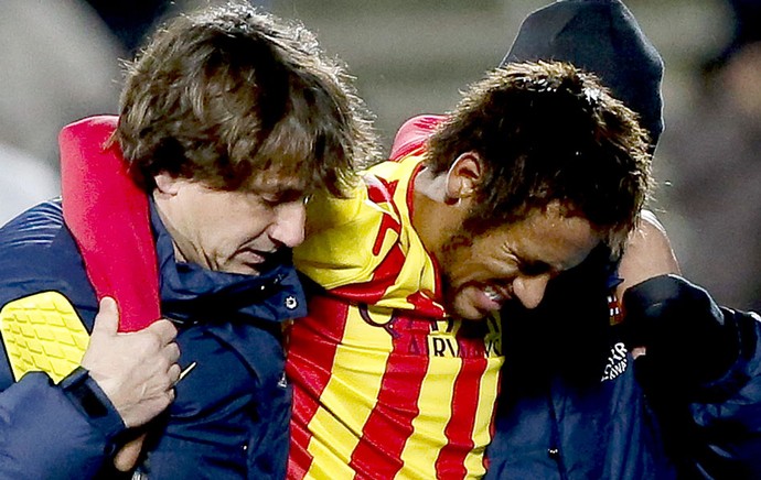 Neymar machucado jogo Barcelona e Getafe (Foto: EFE)