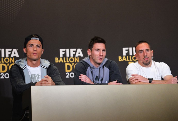 Cristiano Ronaldo messi ribery prêmio bola de ouro 2013 (Foto: Agência Getty Images)