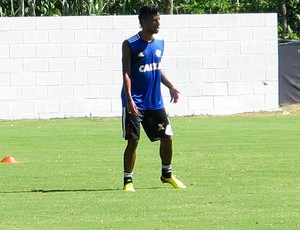 léo moura flamengo treino (Foto: Thales Soares)