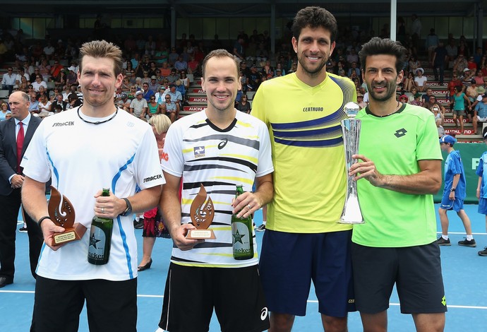 Bruno Soares Marcelo Melo Julian Knowle Ivan Dodig Auckland (Foto: Getty Images)