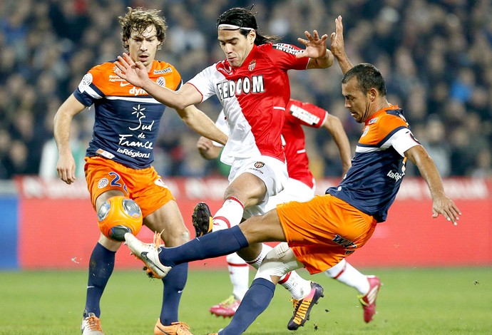 Falcao jogo Monaco contra Montpellier (Foto: EFE)