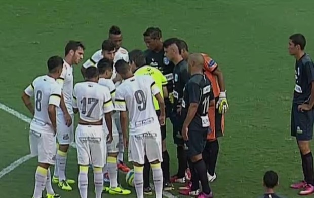 Santos x Capital-DF, Copa São Paulo (Foto: Reprodução/ SporTV)