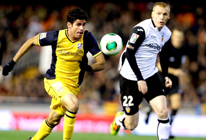 Diego Costa jogo Atlético de Madrid e Valencia (Foto: EFE)