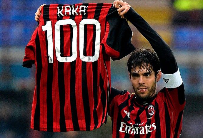 Kaká milan com a camisa 100  (Foto: Agência Reuters)