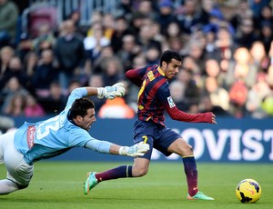 Pedro Rodriguez, Barcelona x Elche (Foto: AP)