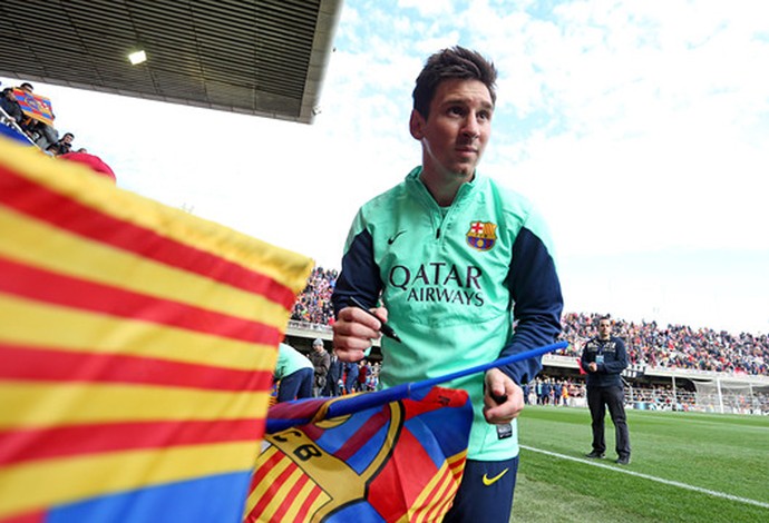 messi Barcelona abre treino a torcedores (Foto: Site Oficial Barcelona)