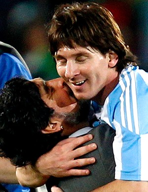 maradona messi argentina nigéria (Foto: Agência Reuters)