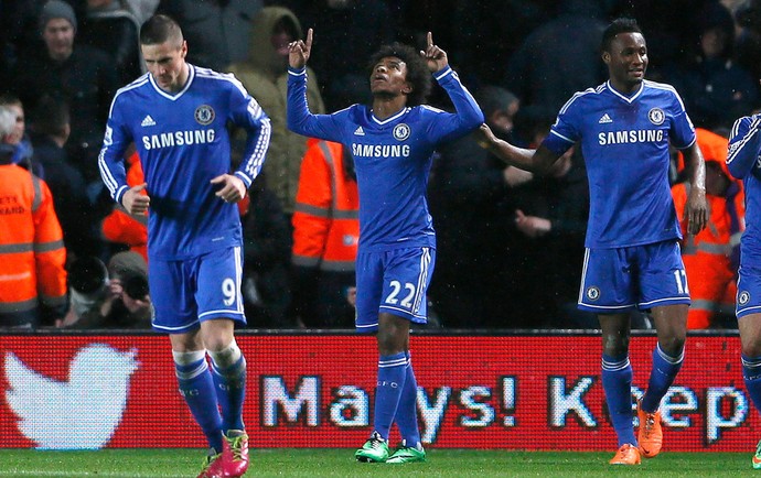 Willian gol Chelsea x Southampton (Foto: Reuters)