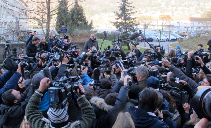 jornalistas, assessoria de Michael Schumacher (Foto: Felipe Siqueira)