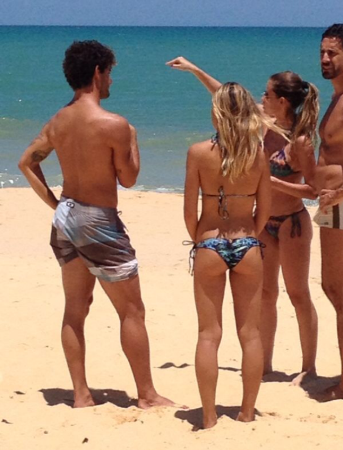 Alexandre Pato e Sophia Mattar em Trancoso (Foto: Arquivo Pessoal)