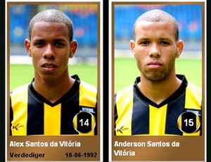 Gêmeos Alex e Anderson, do Vitesse, da Holanda (Foto: Divulgação)