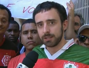 Torcedor Portuguesa Júlio Caldeira STJD (Foto: Reprodução SporTV)