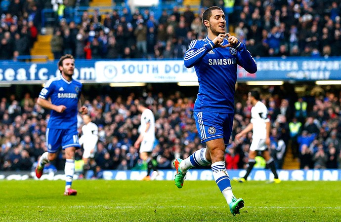 Hazard chelsea gol swansea (Foto: Agência Reuters)