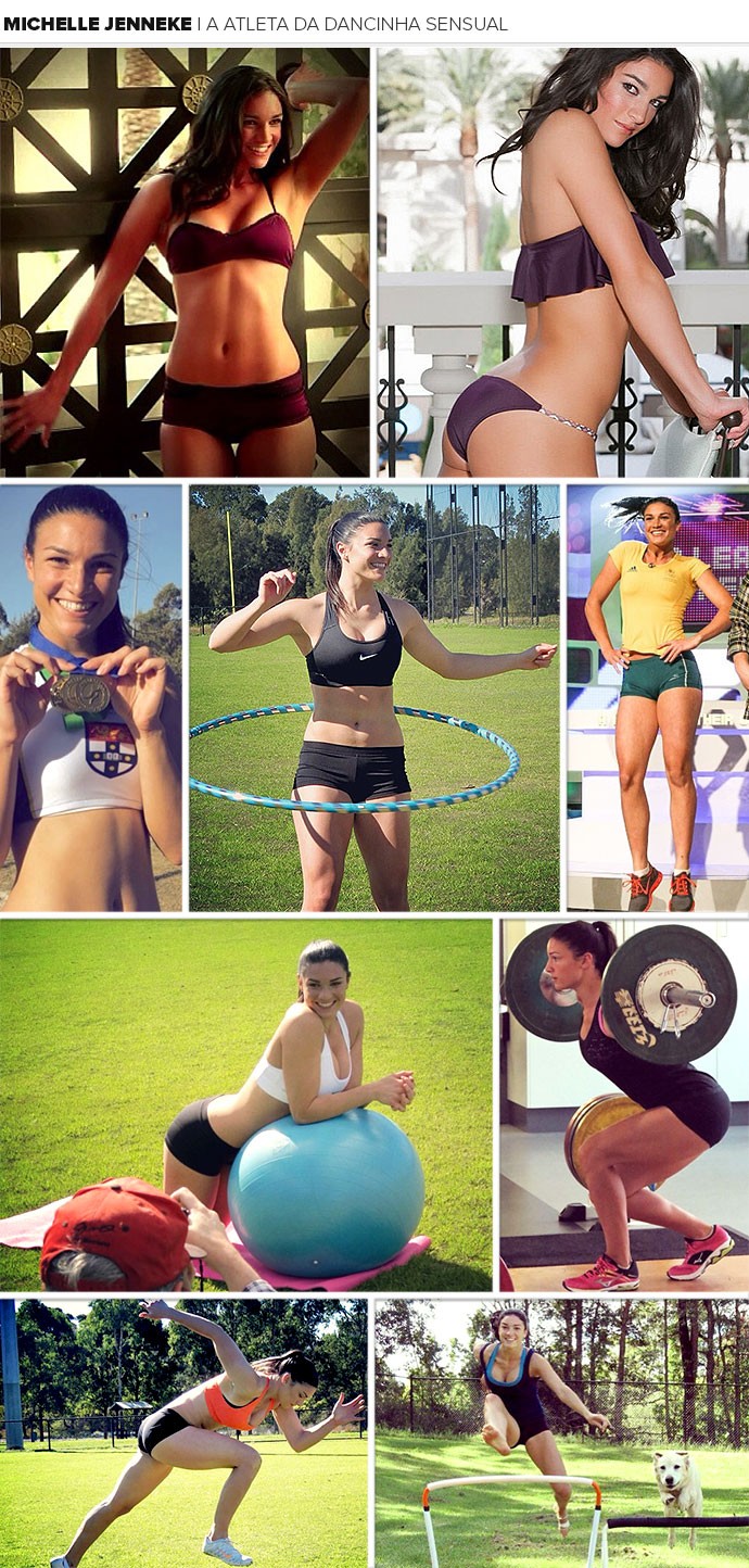 Mosaico Michelle Jenneke atleta  (Foto: Editoria de Arte)