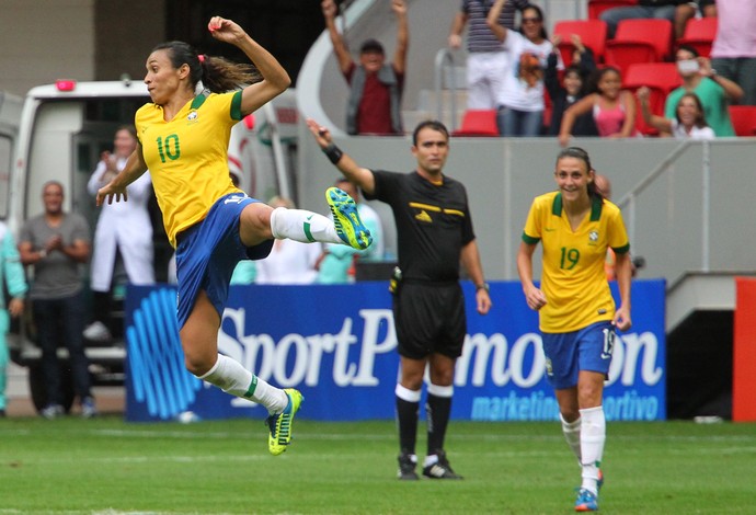 brasil 5 x 0 chile torneio internacional de brasília de futebol feminino (Foto: Andre Borges / GDF)