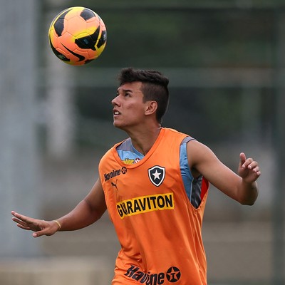 Renan Lemos treino Botafogo (Foto: Satiro Sodre / SSPress)