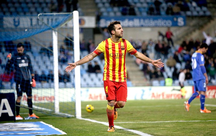 Fabregas comemoração Barcelona contra Getafe (Foto: Reuters)