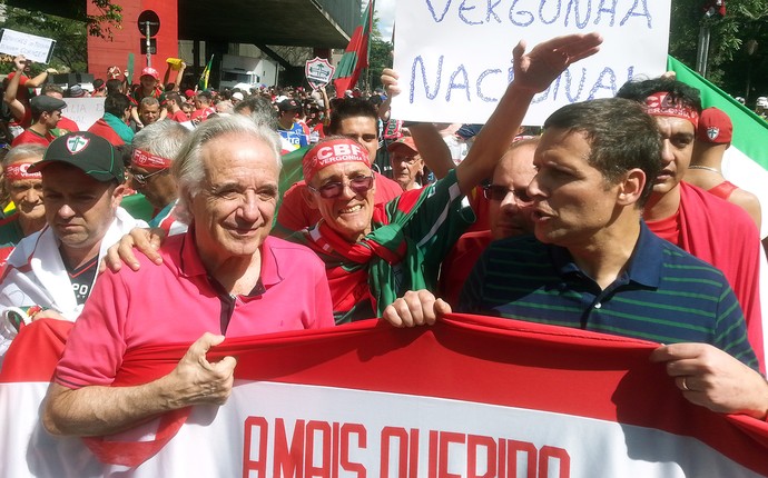 protesto torcida Portuguesa em São Paulo (Foto: Rodrigo Faber)