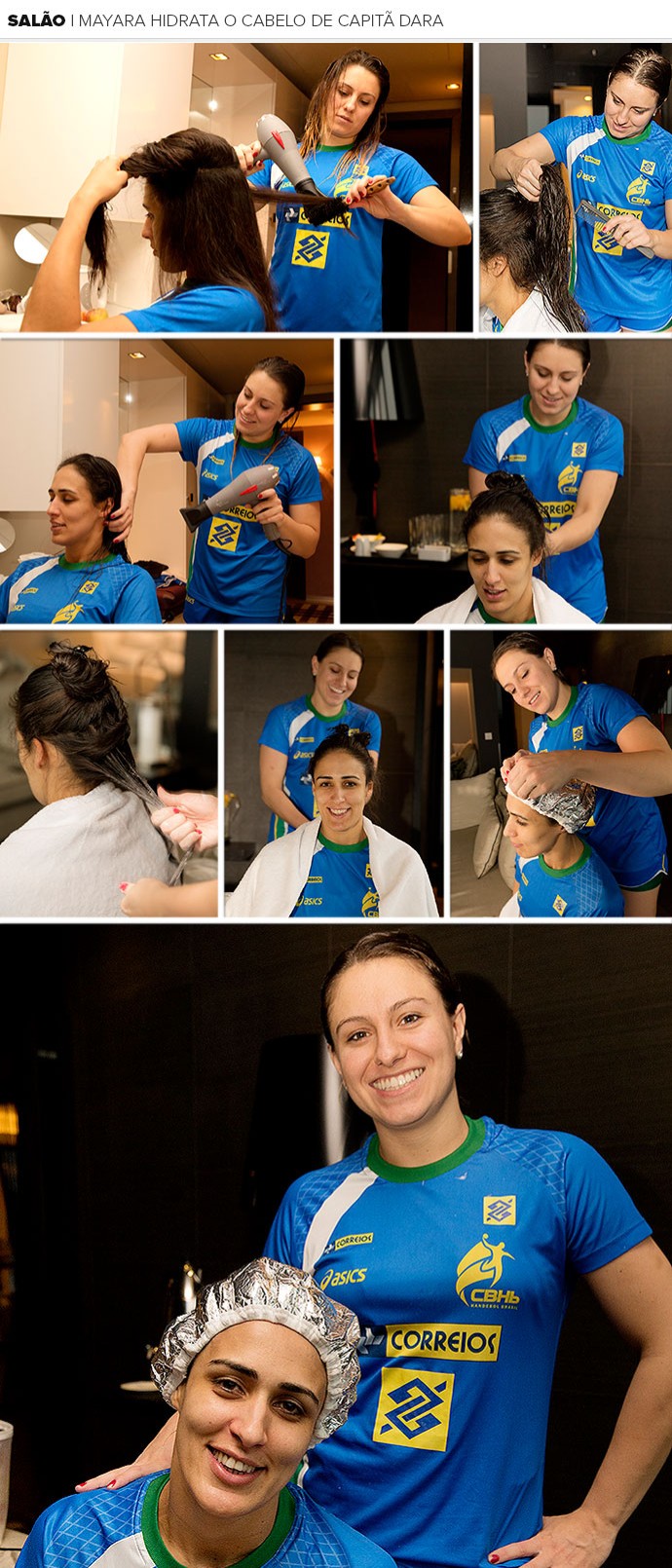 Mosaico cabelo handebol Mayara e Dara (Foto: Cinara Piccolo / Photo&Grafia)