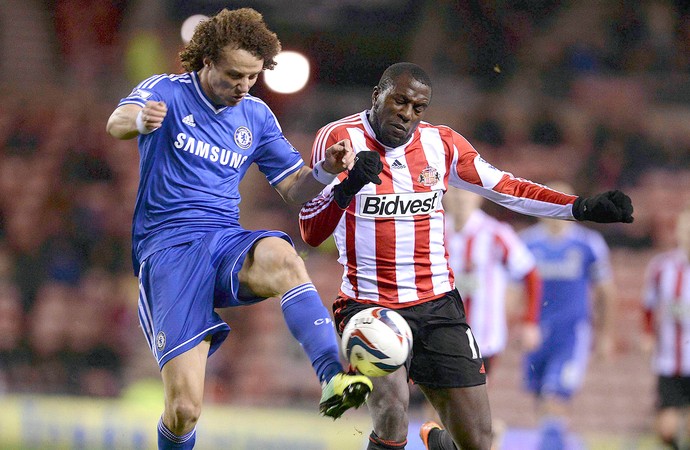 David Luiz jogo Chelsea e Sunderland (Foto: Reuters)