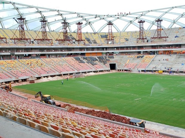 Arena da Amazônia está com 91% das obras concluídas (Foto: Silvio Lima)