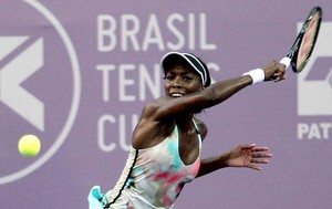 Venus Williams na semifinal do WTA Brasil tênis (Foto: Cristiano Andujar / Foto Arena)