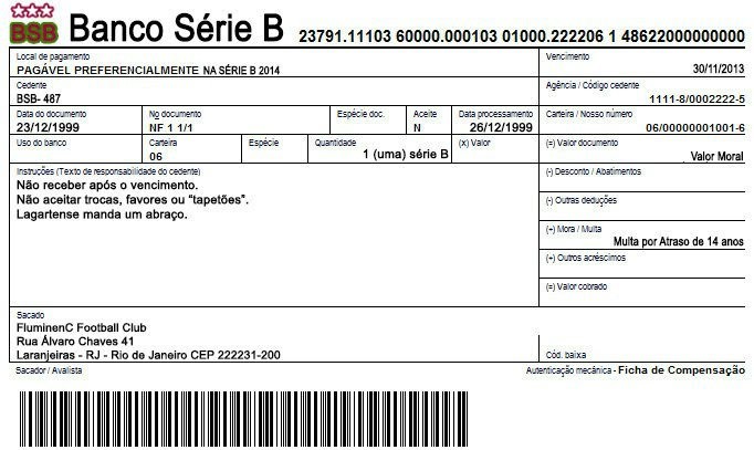 pague a série b fluminense (Foto: Reprodução)