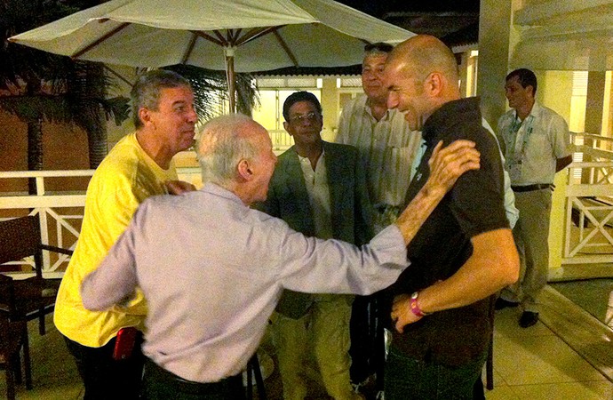 Zagallo Ronaldo e Zidane encontro sorteio Copa do Mundo (Foto: Alexandre Lozetti)