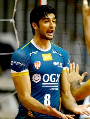 Leandro Vissotto na partida de vôlei do Rio de Janeiro (Foto: Divulgação / Facebook Oficial)