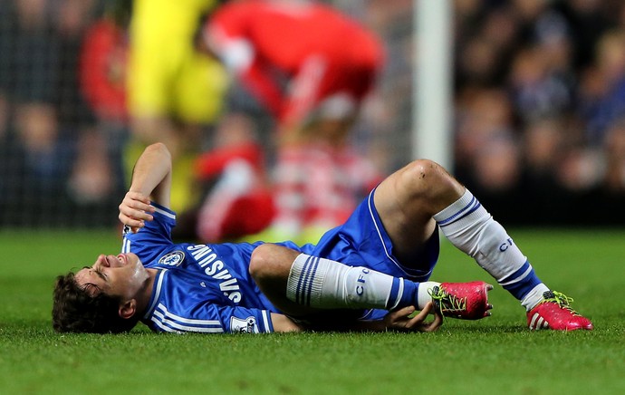 Oscar machucado, Chelsea x Southampton (Foto: Getty Images)