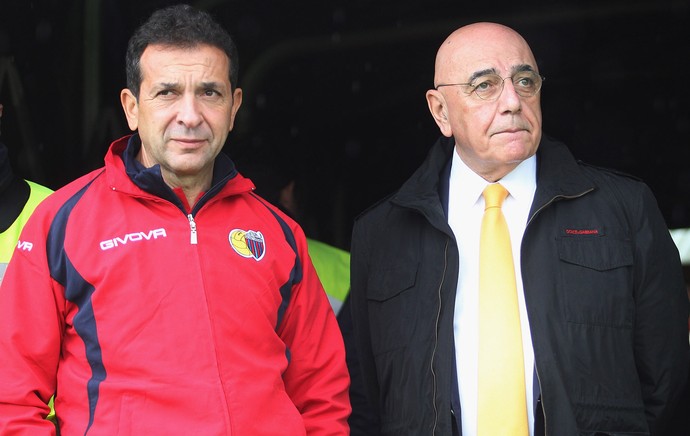 Antonio Pulvirenti e Adriano Galliani, Catania x Milan (Foto: Getty Images)