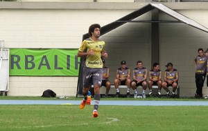 Bruno Mendes treino Botafogo (Foto: Fred Huber)