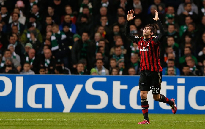 Kaka comemora, Celtic x Milan (Foto: Reuters)