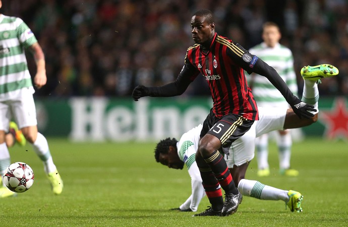 Balotelli, Celtic x Milan (Foto: AP)