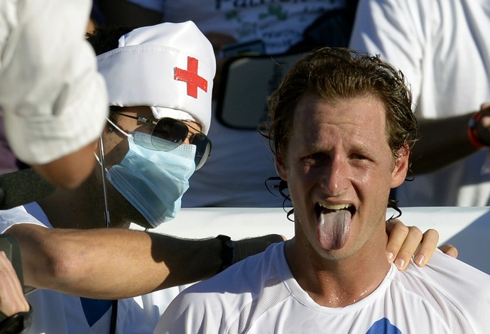 tênis despedida novak djokovic david nalbandian (Foto: AFP)