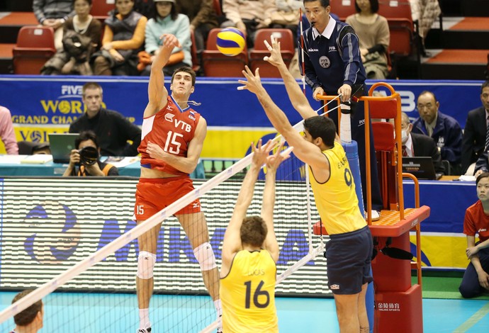 Brasil x Rússia, vôlei, Copa dos Campeões (Foto: Divulgação / FIVB)