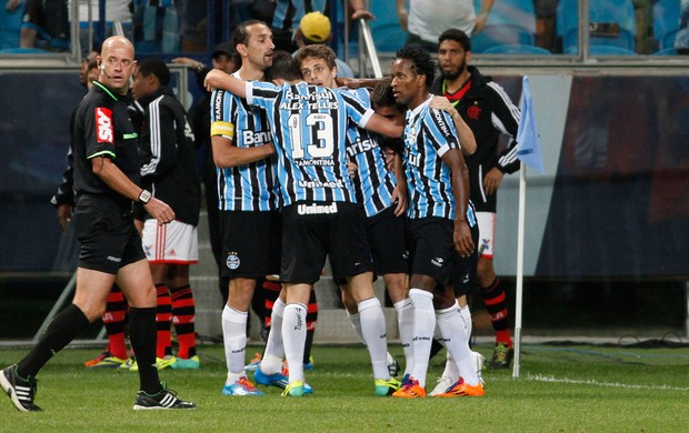 Maxi Rodriguez grêmio gol flamengo (Foto: Wesley Santos / Pressdigital)