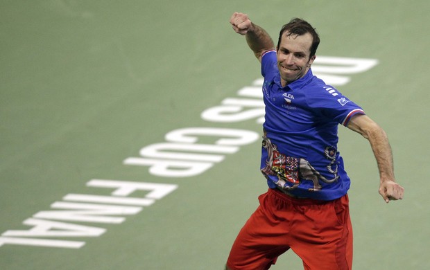 stepanek copa davis republica tcheca x servia final 2013 (Foto: Agência Reuters)