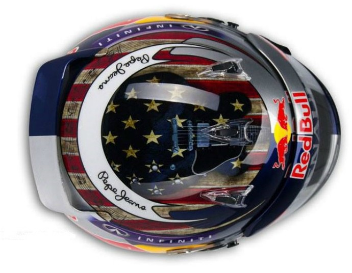 Capacete Vettel GP dos EUA 2013 (Foto: Divulgação)