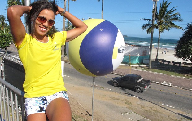 Juliana vôlei de praia no Guarujá (Foto: Túlio Moreira)