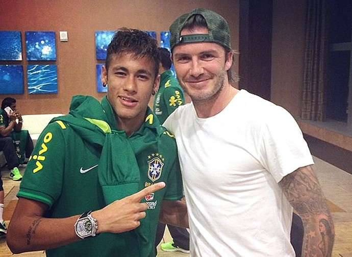 Neymar e David Beckham (Foto: Reprodução / Instagram)