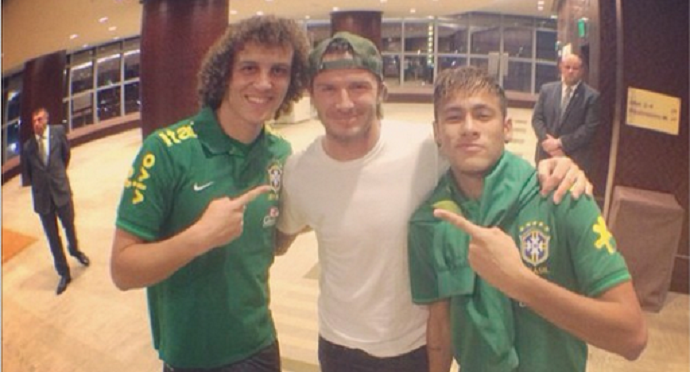 David Luiz, Beckham e Neymar em Miami (Foto: Reprodução / Instagram)