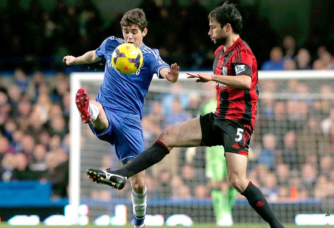 Oscar jogo Chelsea contra West Bromwich (Foto: Reuters)